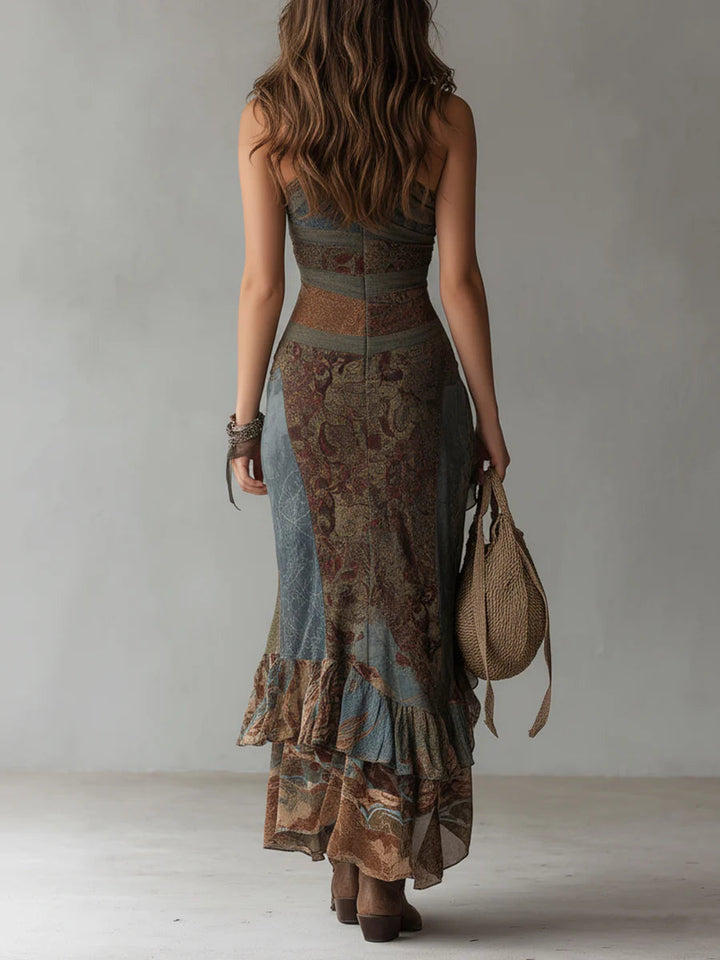Niecon - One Shoulder Asymmetrical Maxi Dress
