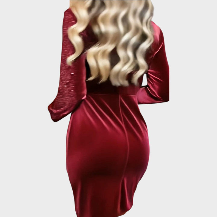 Catrine – Sparkling Velvet Midi Dress