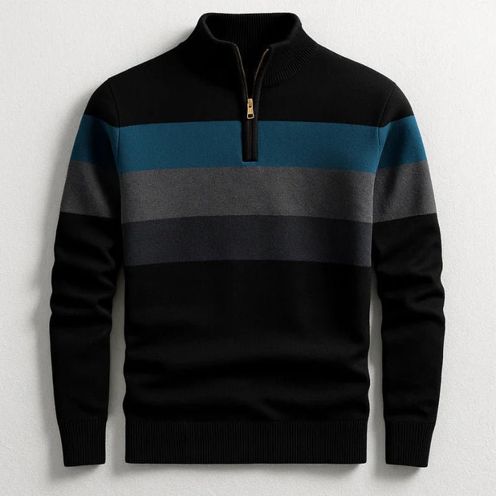 Jack - Striped Quarter-Zip Sweater