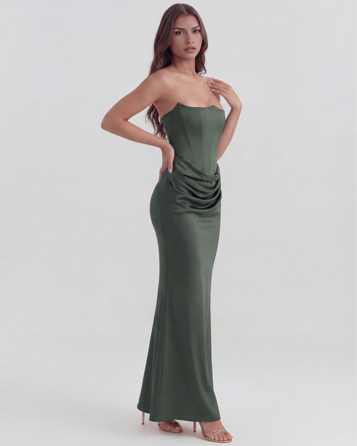 Yona - Elegant Corset Maxi Dress