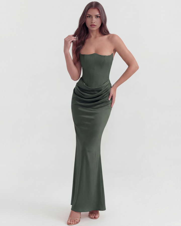 Yona - Elegant Corset Maxi Dress