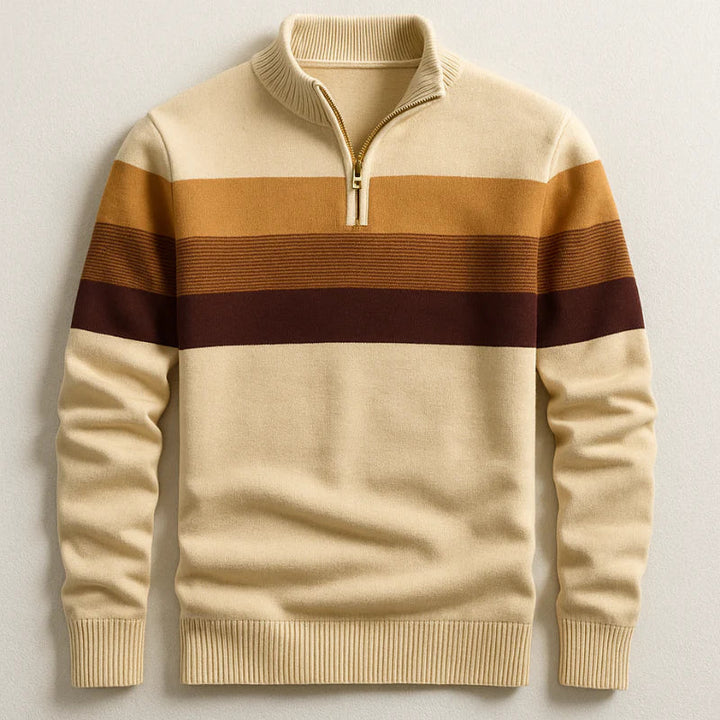 Jack - Striped Quarter-Zip Sweater