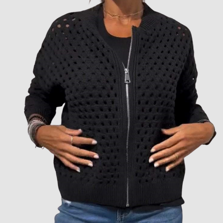 Grace - Knitted Cardigan with Zipper
