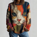 Annalisa | Artistic Cat Print Sweater