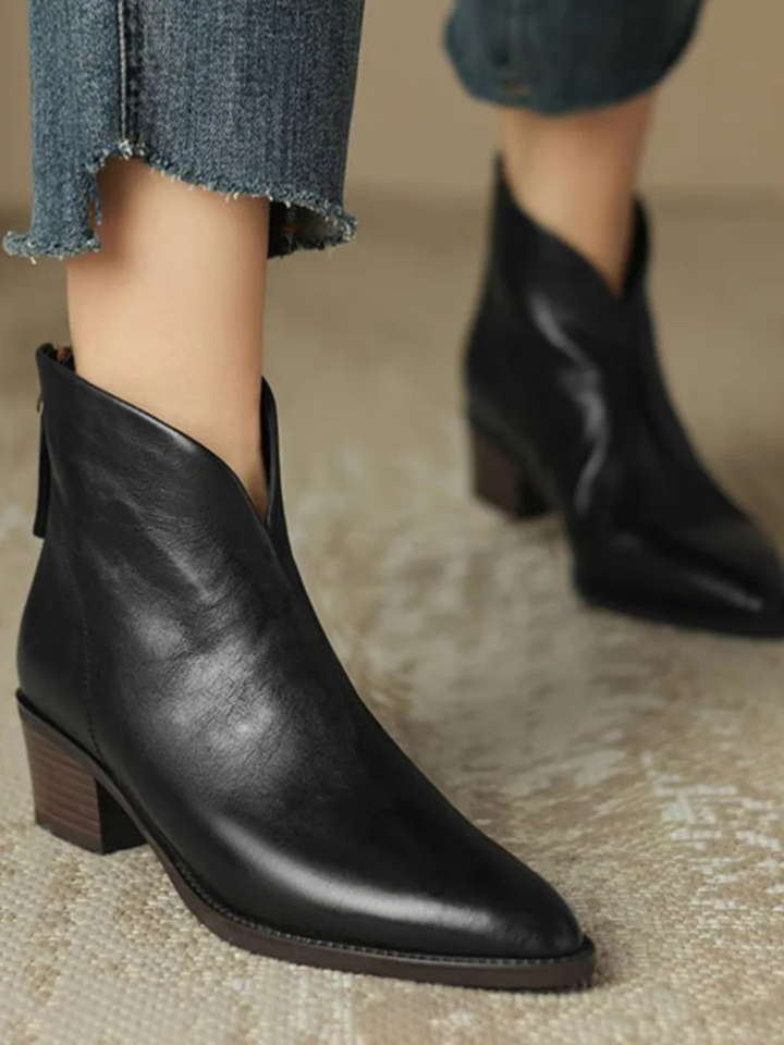 Camille | Low Heel Ankle Boots