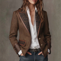 Livia | Herringbone Panel Blazer