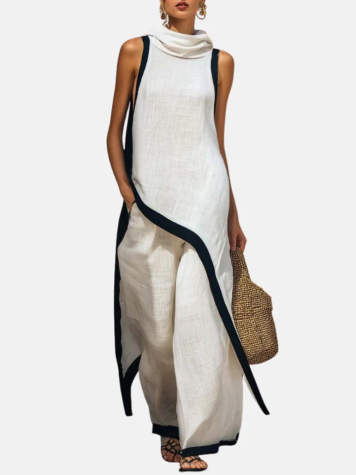Elisandra™ | Long Tunic And Wide-legged Trousers Set