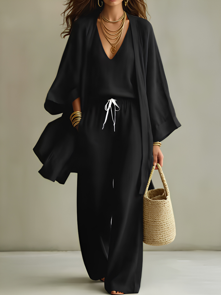 Emiliana™ | Casual 3-piece Linen Loungewear Set