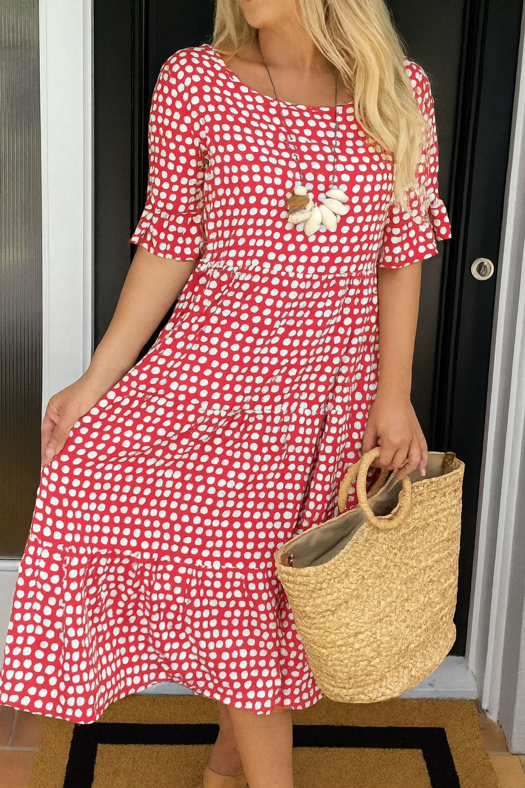 Serry – Short-Sleeve Midi Dress