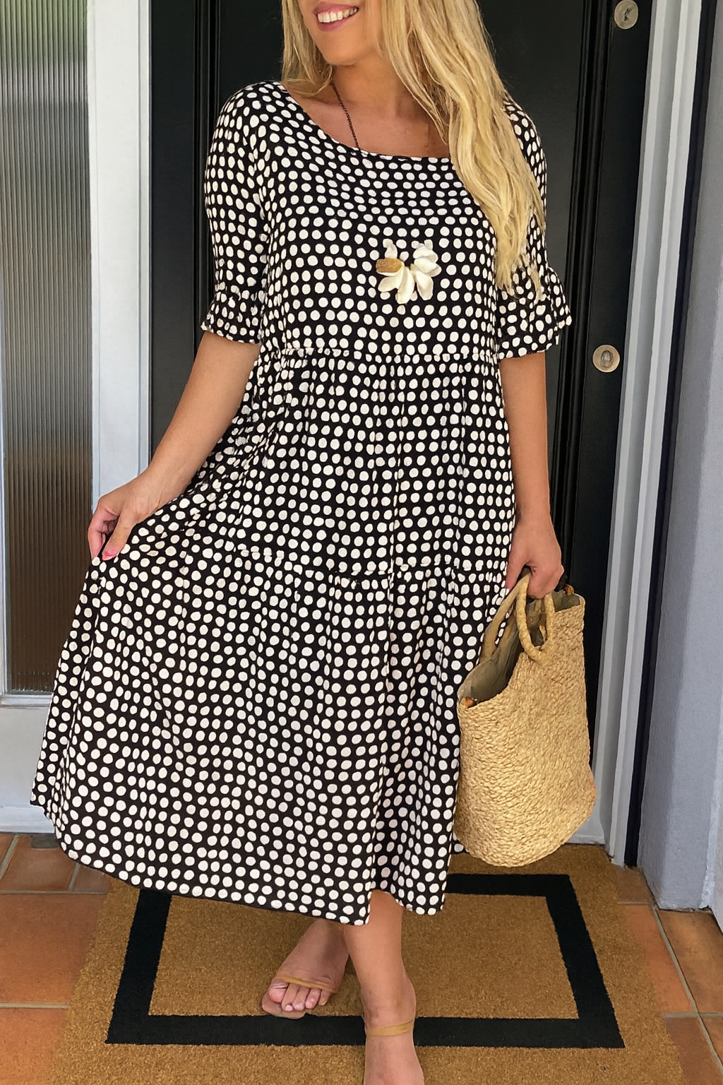 Serry – Short-Sleeve Midi Dress