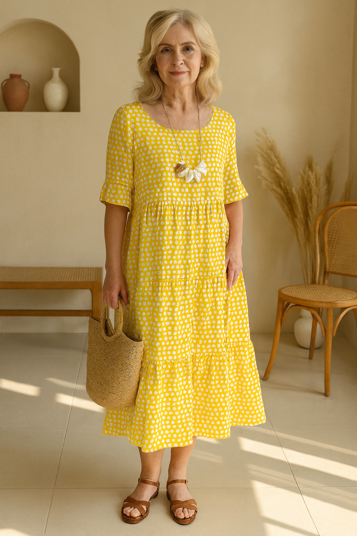 Serry – Short-Sleeve Midi Dress