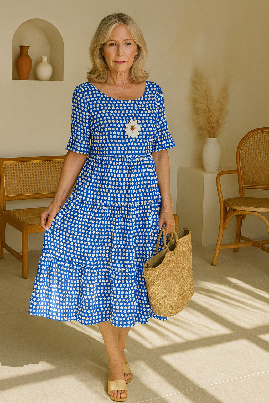 Serry – Short-Sleeve Midi Dress