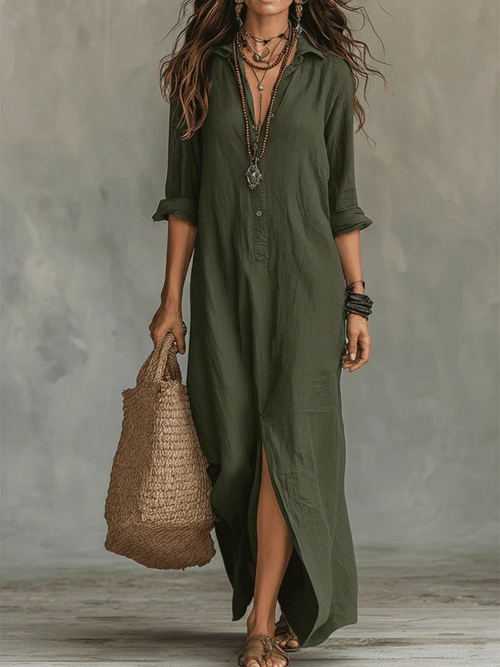 Celine – Flowing Black Maxi Dress