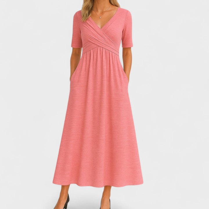 Joanne – Elegant Midi Dress with Flattering Fit