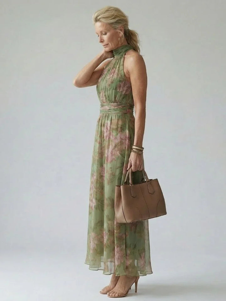 Vivienne - Elegant Halter Maxi Dress
