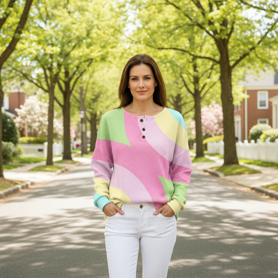 Celia | Geometric Oversized Sweater