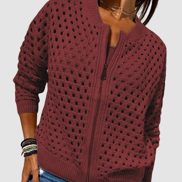 Grace - Knitted Cardigan with Zipper