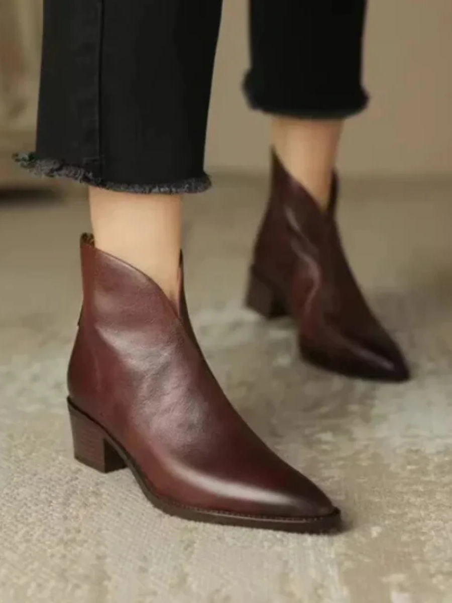 Camille | Low Heel Ankle Boots