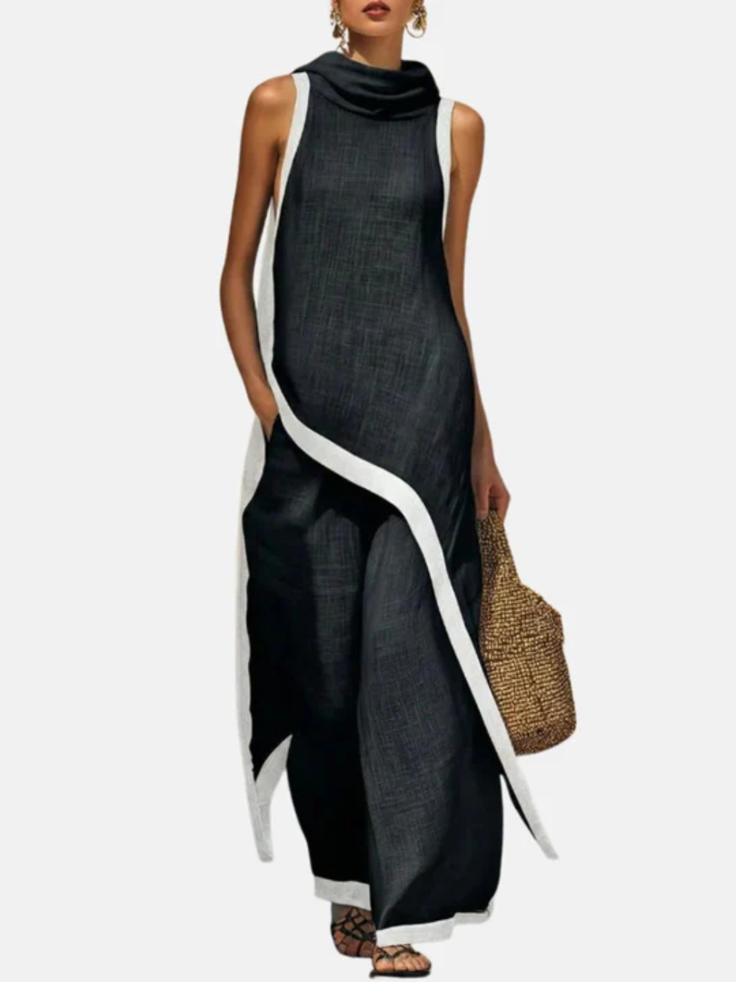 Elisandra™ | Long Tunic And Wide-legged Trousers Set