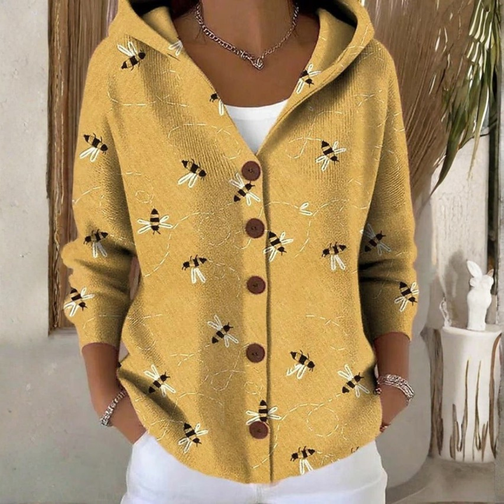 Belinda | Button-Hooded Sweater