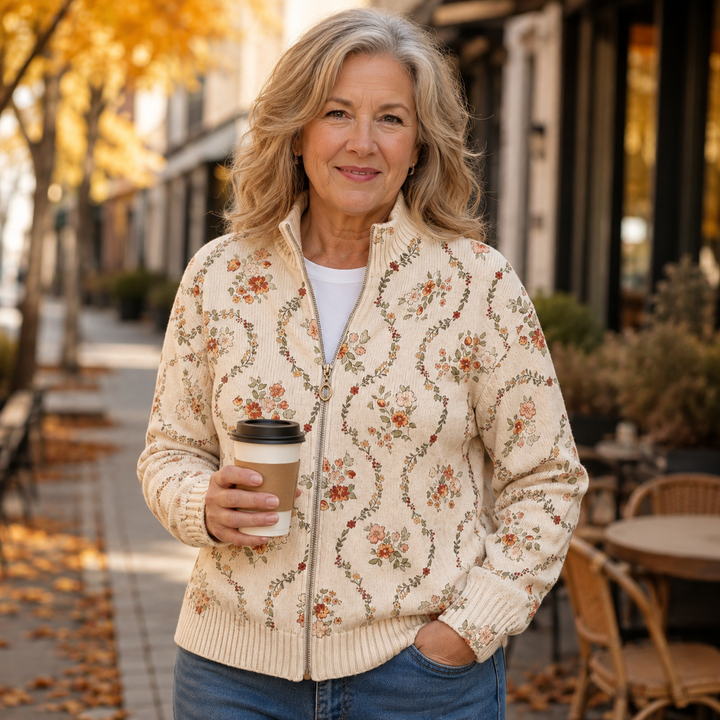 Persephone™ | Delicate Floral Vine Cream Print