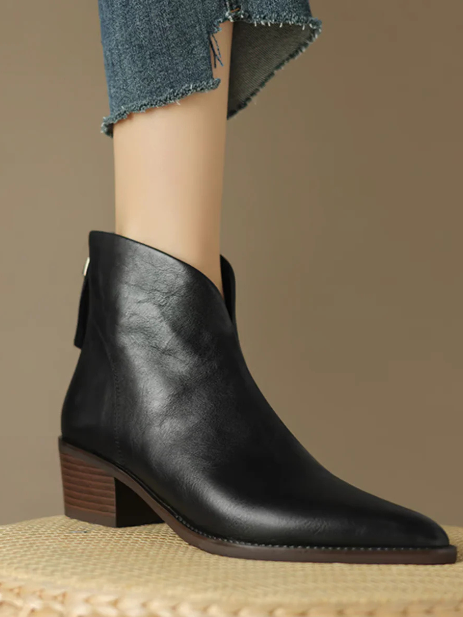 Camille | Low Heel Ankle Boots