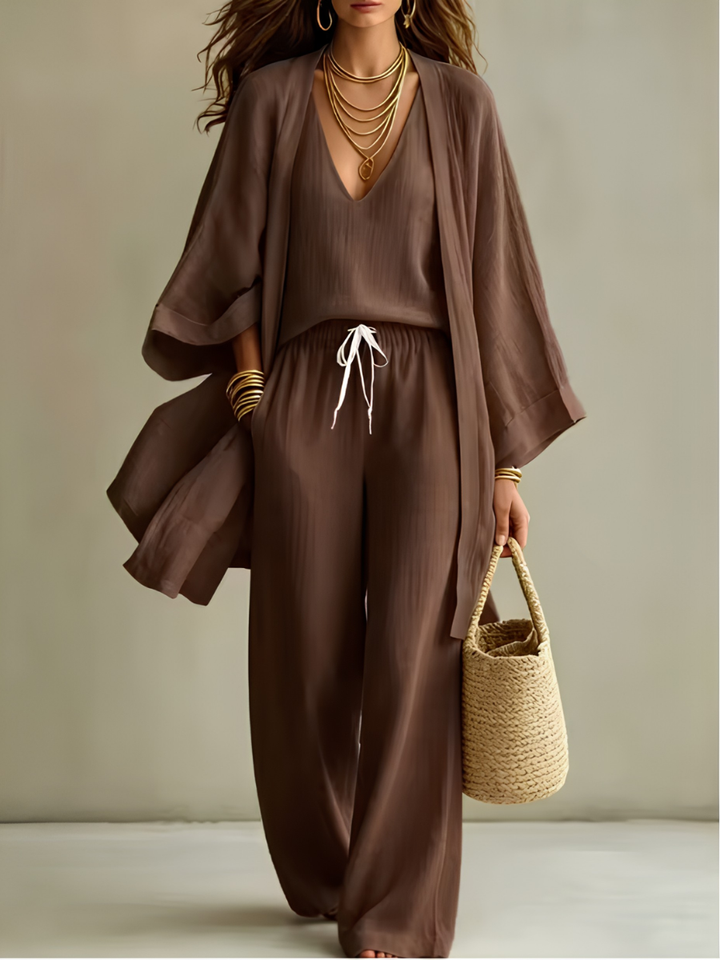 Emiliana™ | Casual 3-piece Linen Loungewear Set