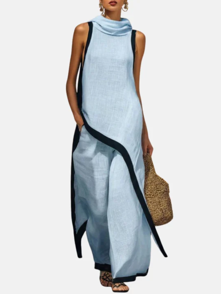 Elisandra™ | Long Tunic And Wide-legged Trousers Set