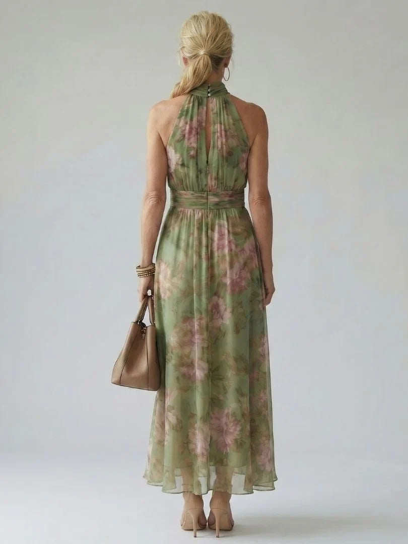 Vivienne - Elegant Halter Maxi Dress
