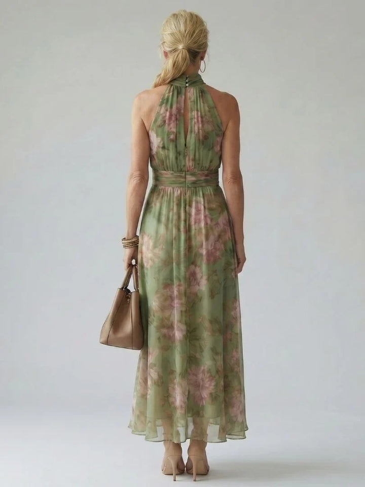 Vivienne - Elegant Halter Maxi Dress
