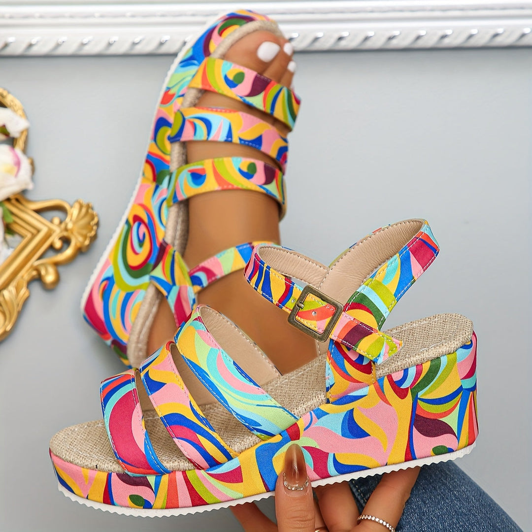 Kiara - Platform Ankle Strap Sandals With Elevated Comfort