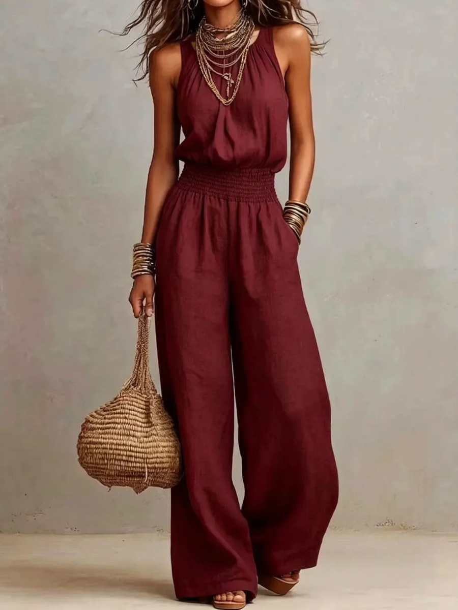 Shawna™ | Elegant Summer Evening Halter Jumpsuit