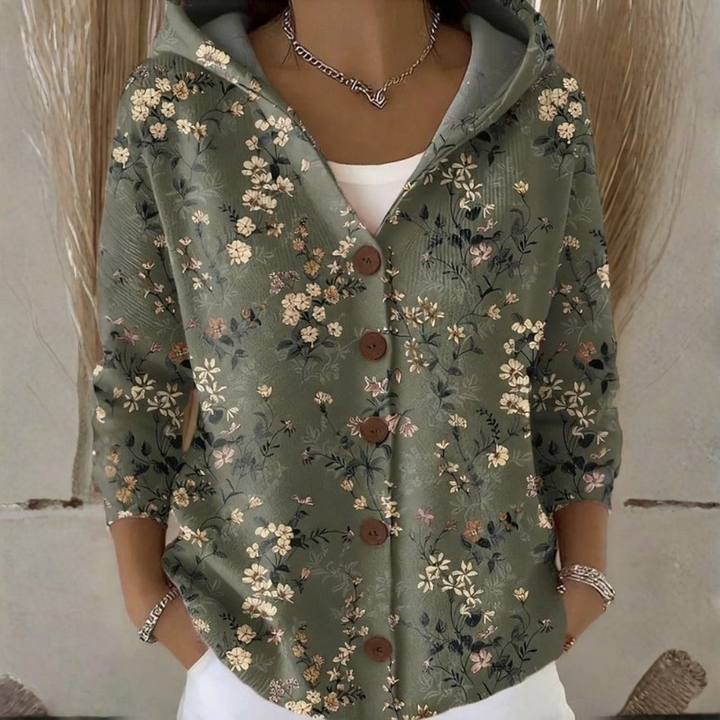 Belinda | Button-Hooded Sweater