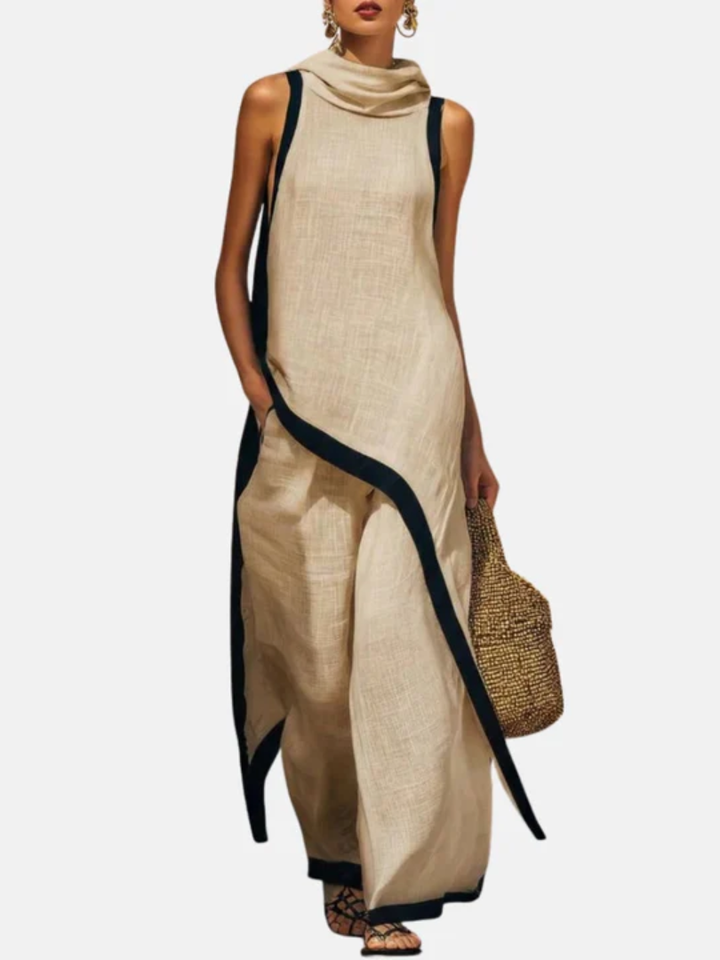 Elisandra™ | Long Tunic And Wide-legged Trousers Set