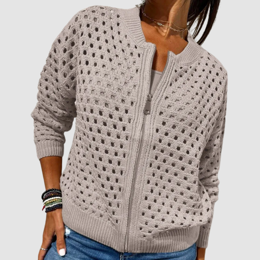 Grace - Knitted Cardigan with Zipper