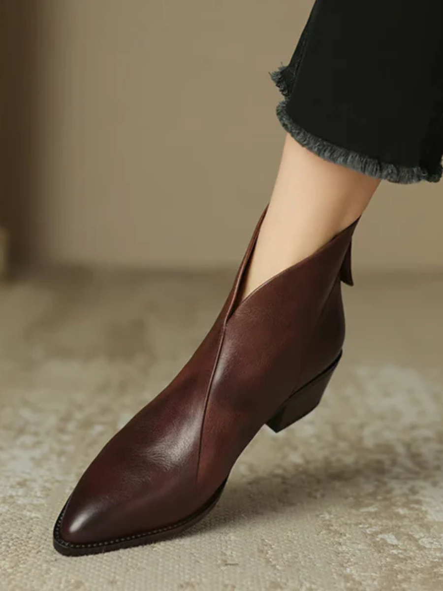 Camille | Low Heel Ankle Boots