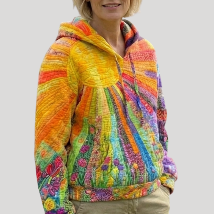 Brina | Vibrant Patchwork Boho Hoodie