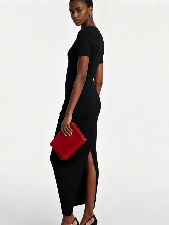 Monica - Backless Asymmetrical Midi Dress