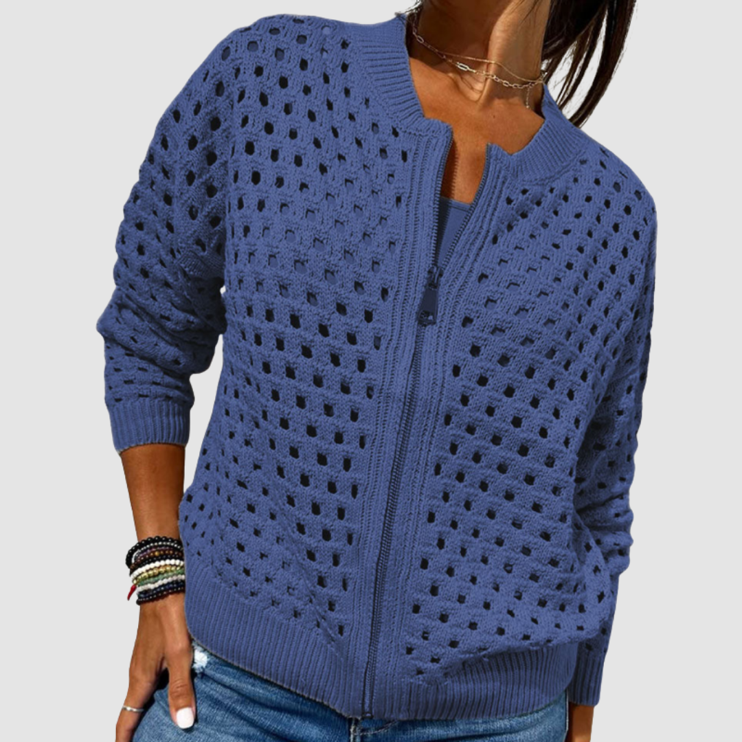 Grace - Knitted Cardigan with Zipper