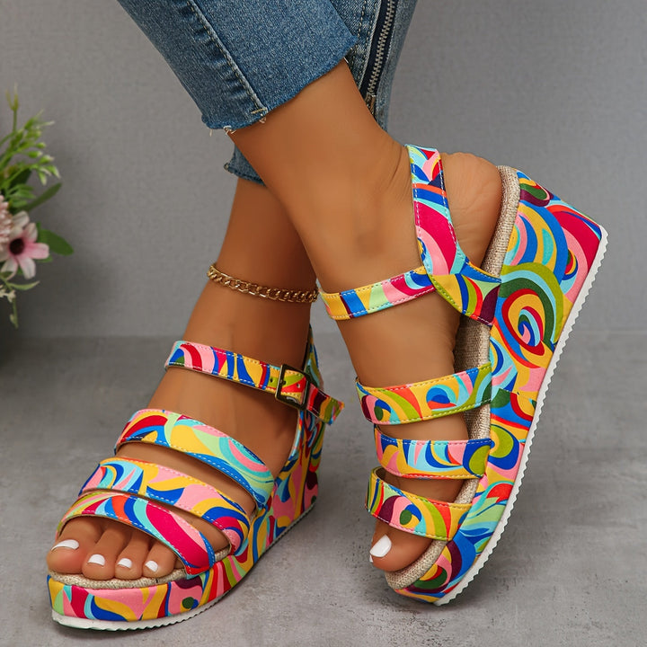 Kiara - Platform Ankle Strap Sandals With Elevated Comfort