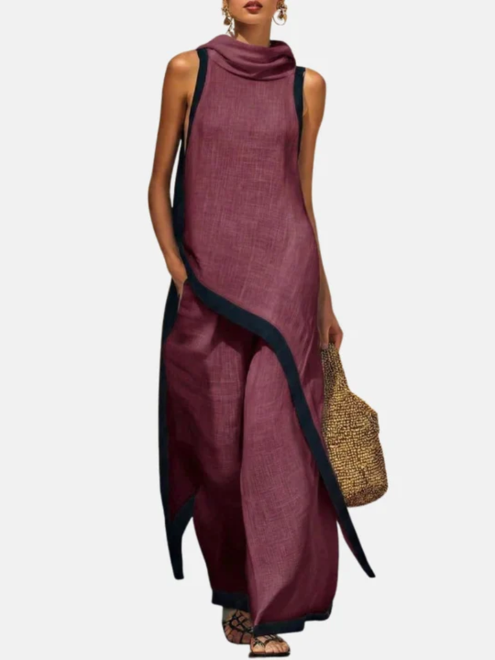 Elisandra™ | Long Tunic And Wide-legged Trousers Set