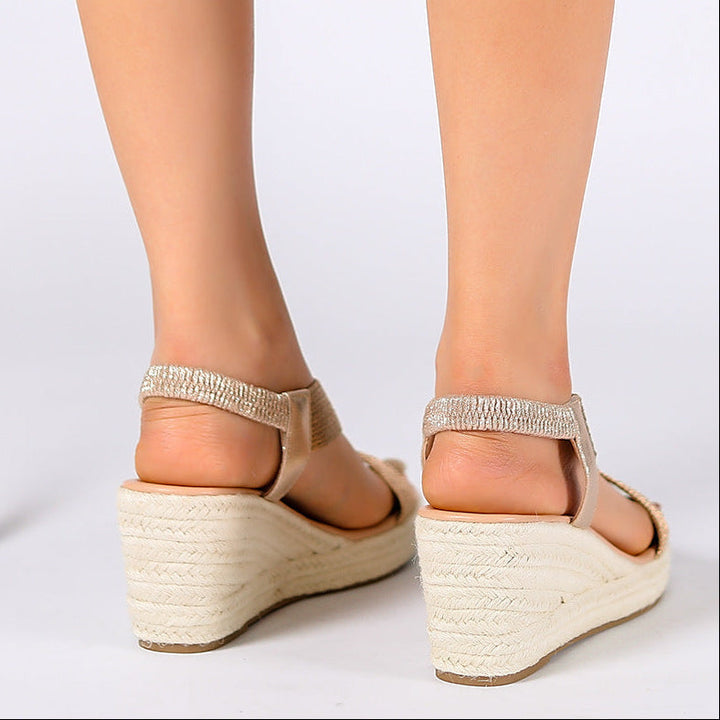 Helga - Braided Wedge Summer Sandals