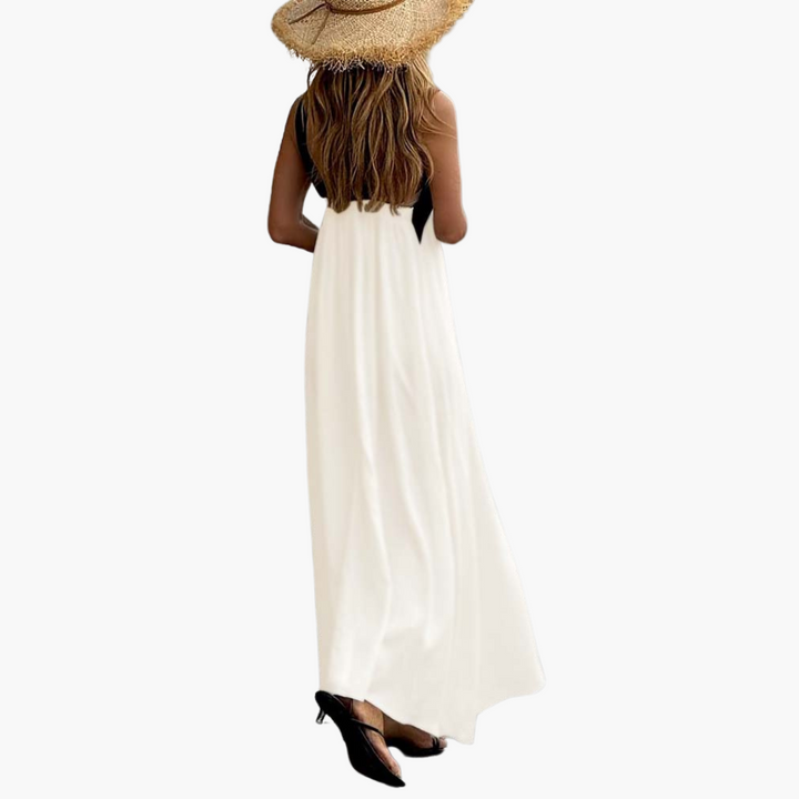 Eliza | Crossover Halter Maxi Dress