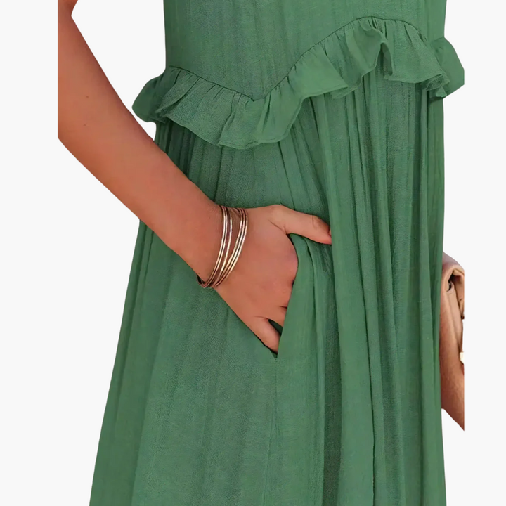 Joanna | Ruffle Breeze Maxi Dress