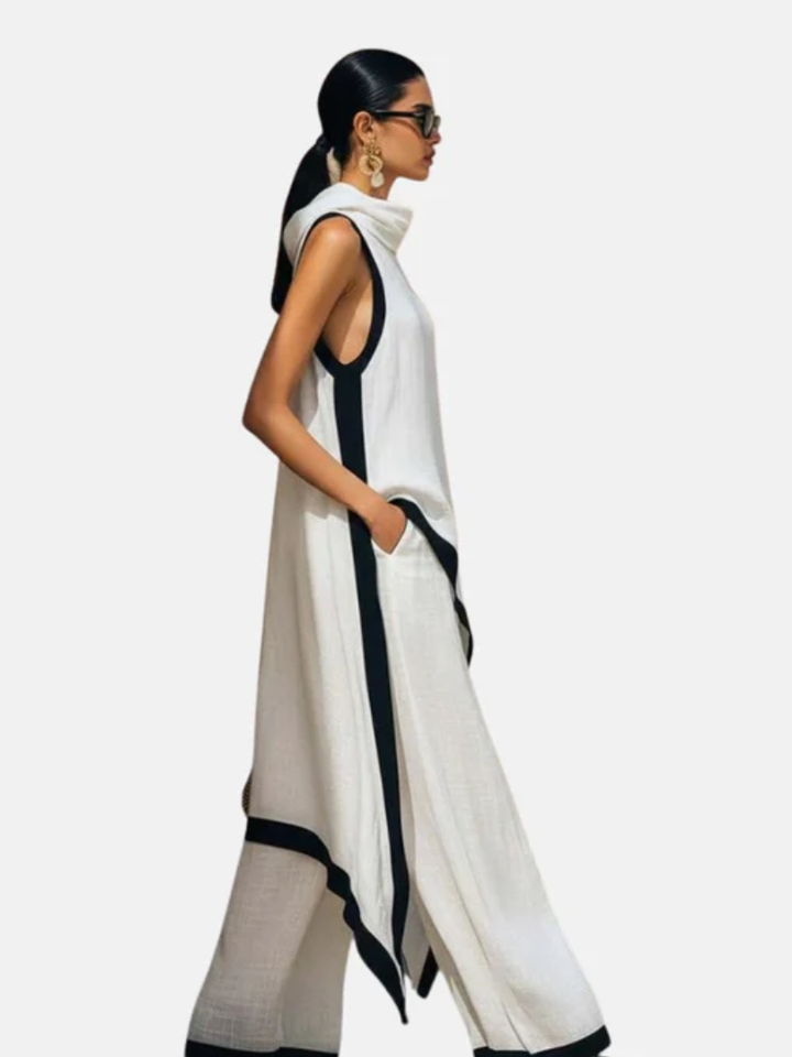 Elisandra™ | Long Tunic And Wide-legged Trousers Set