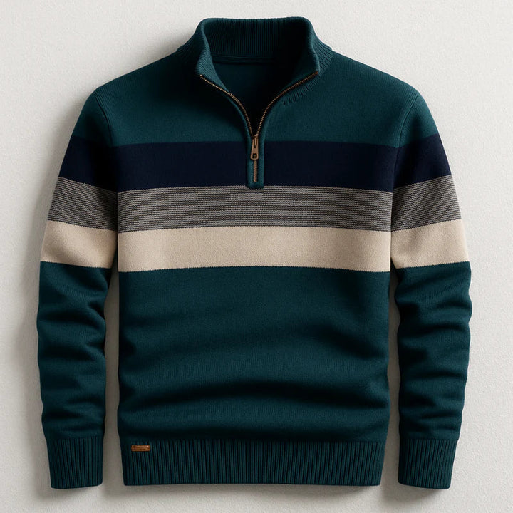 Jack - Striped Quarter-Zip Sweater