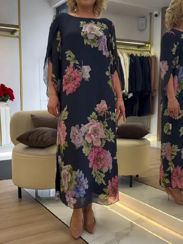 Saylor - Lightweight Floral Chiffon Maxi Dress