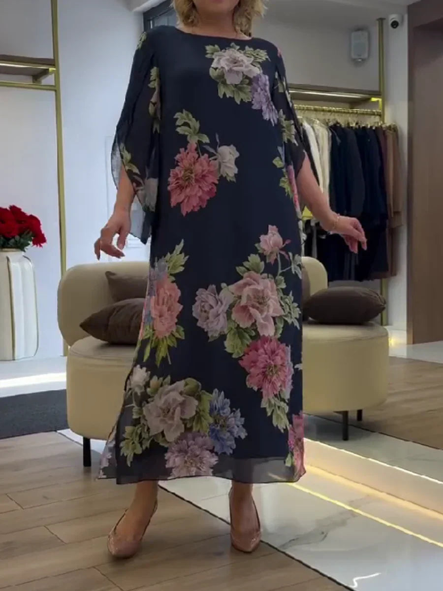 Saylor - Lightweight Floral Chiffon Maxi Dress