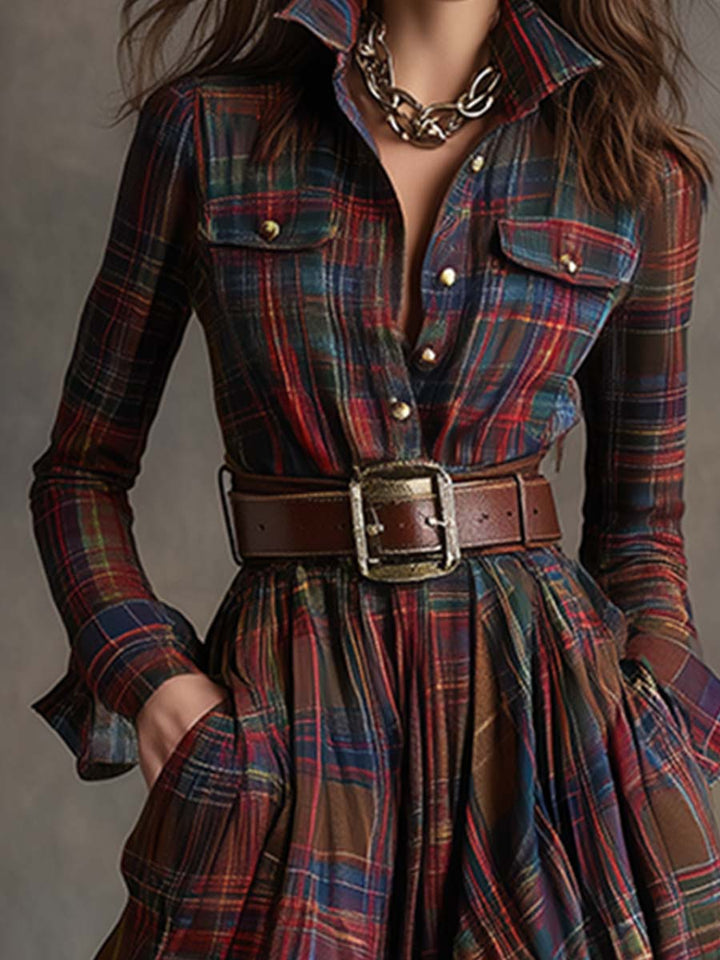 Helen - Belted Shirt Dress with Pockets