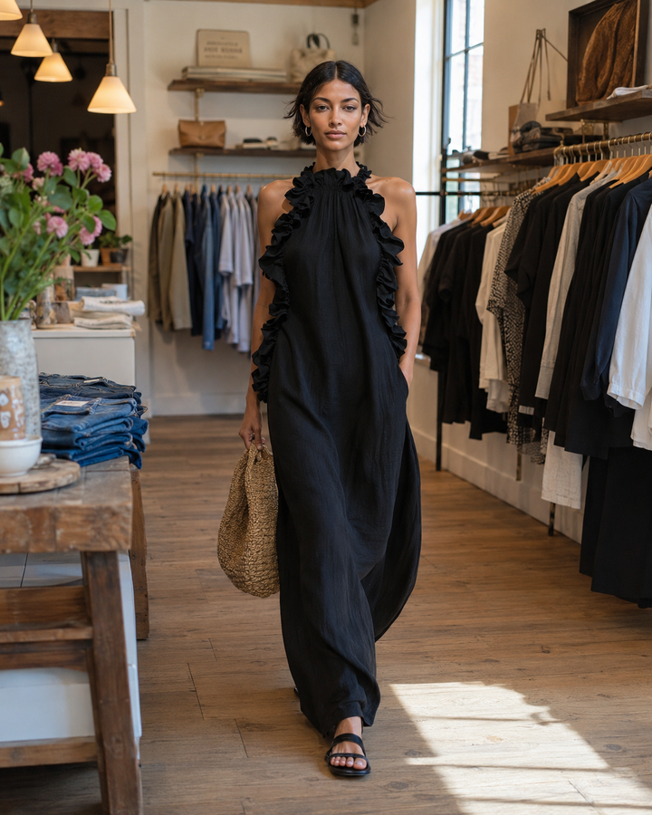Darlene - Sleeveless Linen Maxi Dress